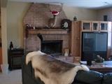 Spectacular Brick (floor to ceiling Brick) Fireplace on lower walkout level