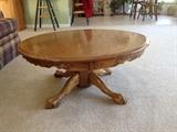 Another View of the Round Footed Solid Wood Coffee Table
