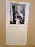 Marilyn Monroe calendar and other collectible reproduction items.