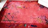 Semi-antique Chinese rug, made for the American market.  BOLD colors, approx. 6x9