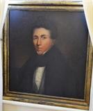 Portrait on wood panel, 19th century, unknown sitter