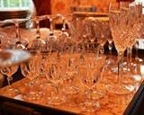 Etched stemware LOTS OF IT!