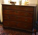 Period Chippendale chest of drawers with later ogee feet, 18th century