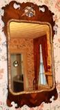 Period Chippendale mirror with phoenix bird in giltwood