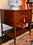 Period Sheraton American stand with fitted drawers