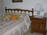 Full maple bed & night stand