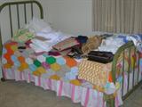 Antique twin iron bed