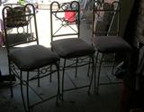 three bar stools