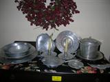 Some of the hammered Aluminium serving pieces