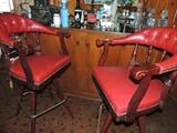 Red Leather Bar Stools