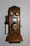 Eureka Oak Wood Wall Telephone