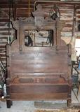 Nice Turn of the Century Walnut Burl Bed with High Headboard.