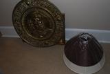 Lamp shades and Rubens portrait Brass Plate