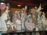 Just one of the shelves filled with this massive collection of Lladro! 
