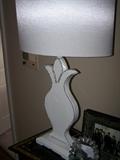 Table lamp - white with sequins - $20