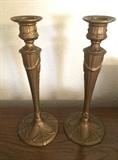 French gilt candle holders