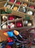Vintage Christmas decorations and lighting