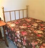 Single brass bed