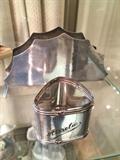 Silver napkin ring and napkin holder