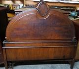 full size walnut headboard