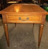 mid 1960s solid wood Henredon side table