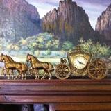 United Electric Co. horse & carriage clock