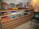 reclaimed pipe organ part repurposed for shelving