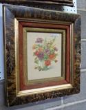 antique framed Victorian floral print