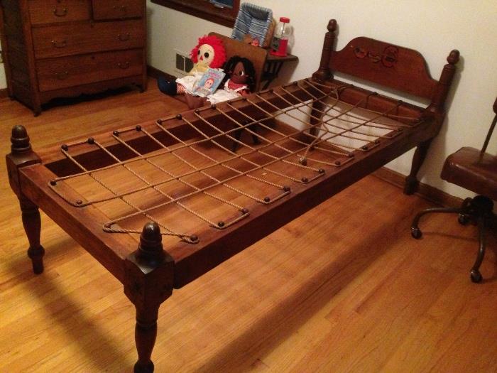 1800's rope bed with Rusch mattress asking $500 obo