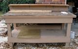 Old wood workbench