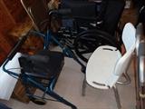 Medical Equipment, Walker with seat and storage, wheel chair, shower chair