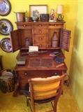 Fabulous Antique Cabinet.  Actually two Separate Pieces.  Wonderful Antique Accent Pieces including Utilitarian antique small items.