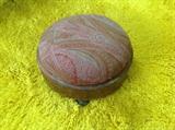 Antique Wood with Upholstered Top Foot Stool