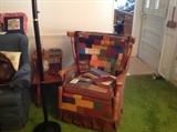 Patchwork Wingback Style Rocker