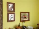 Framed Classic Avian Prints and Hand-painted Still Life Scenes