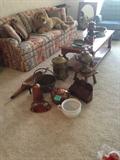 Copper items, Sofa, 
