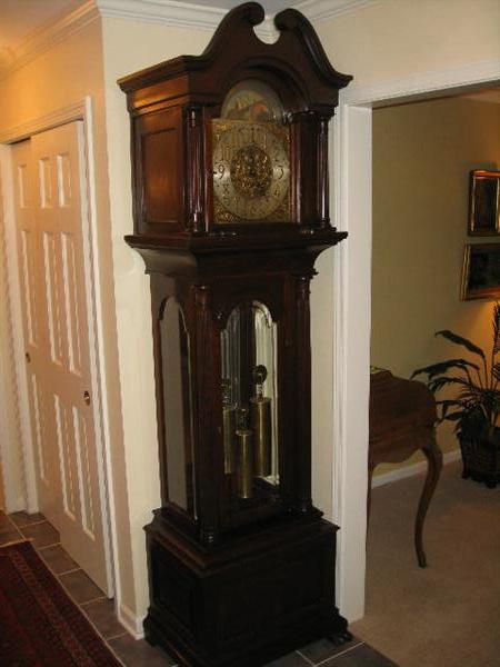 This grandfather clock was purchased at Doyle's in New York as part of Andrew Carnegie estate.