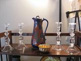 4 Steuben candlestick holders