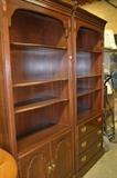 mahogany display bookcases