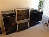 Lot #33
Entertainment center with 32" Toshiba TV remotes included. 
