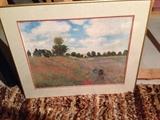 Lot #45  Framed Claude monet poster 30" x 25"