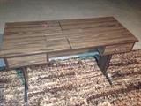 Lot #51 
Sewing table with variable top48" wide 20" deep  27" tall
