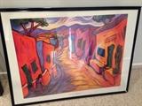Lot #15 
Riva Wolf Santa Fe framed poster

