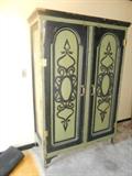 Painted 2 Door Armoire ca. 1900
