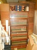 Antique Oak 6 Stack Barrister Bookcase with top and Base
