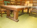 Another View Massive Mission Oak Conference Table with Drawers. (Likely Stickley or Limbert)