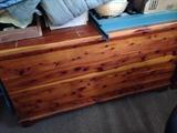 One of two large cedar chests
