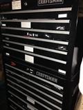1of 2 large Craftsman tool chests with tools