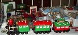 Christmas train plus decorations.