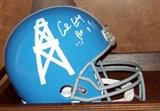 Houston Oilers helmet autographed by Earl Campbell.